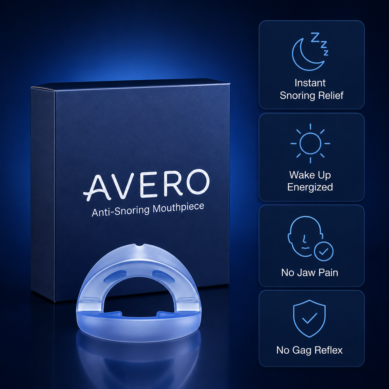 Anti-Snoring Teeth Bruxism Mouthguard Sleep Apnea Snoring Device - Improves Sleep Quality Stops Snoring for Better Rest